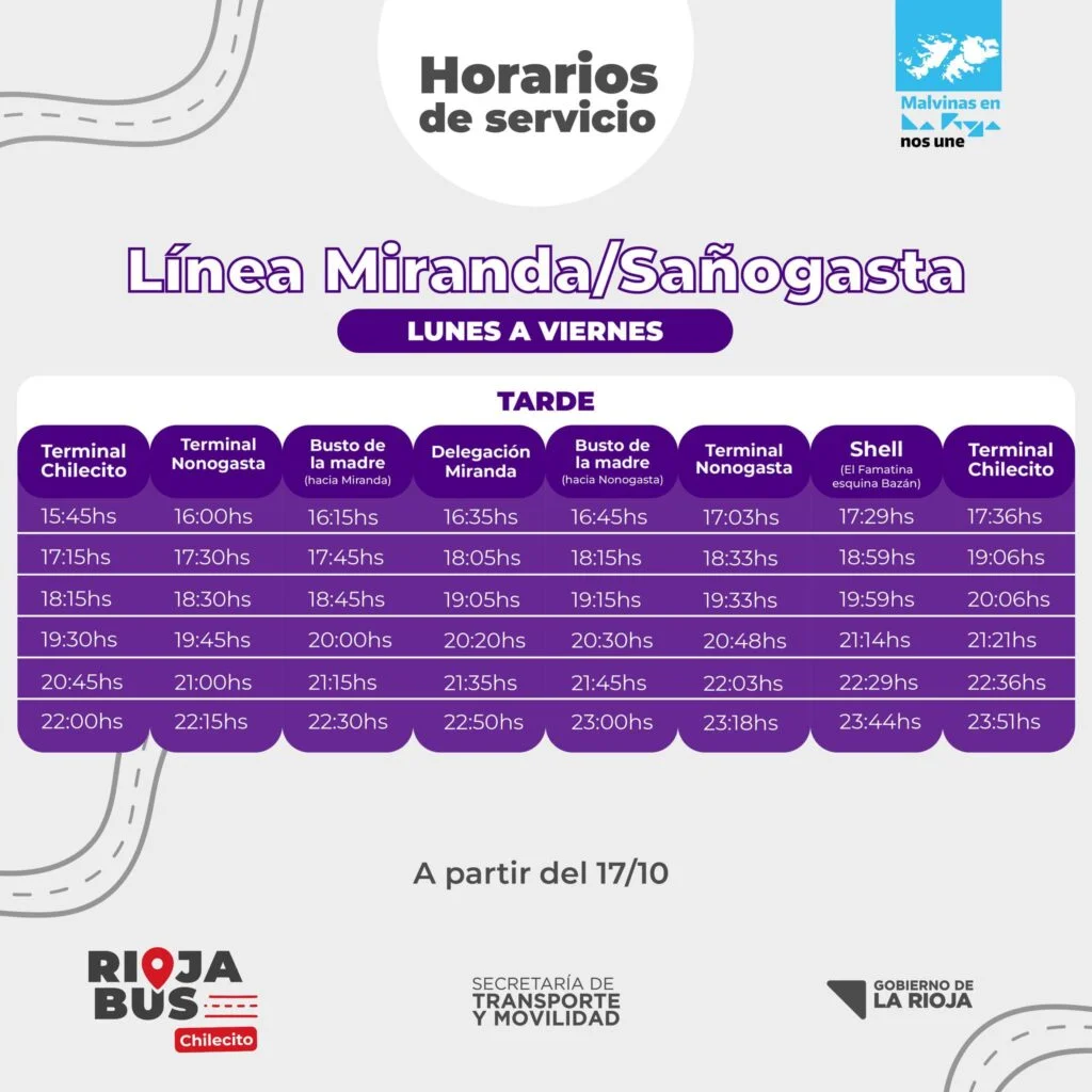 A partir de este lunes comenzarán a funcionar cuatro colectivos más de Rioja Bus en Chilecito 5 311832877 170912998927601 8999293824436872088 n