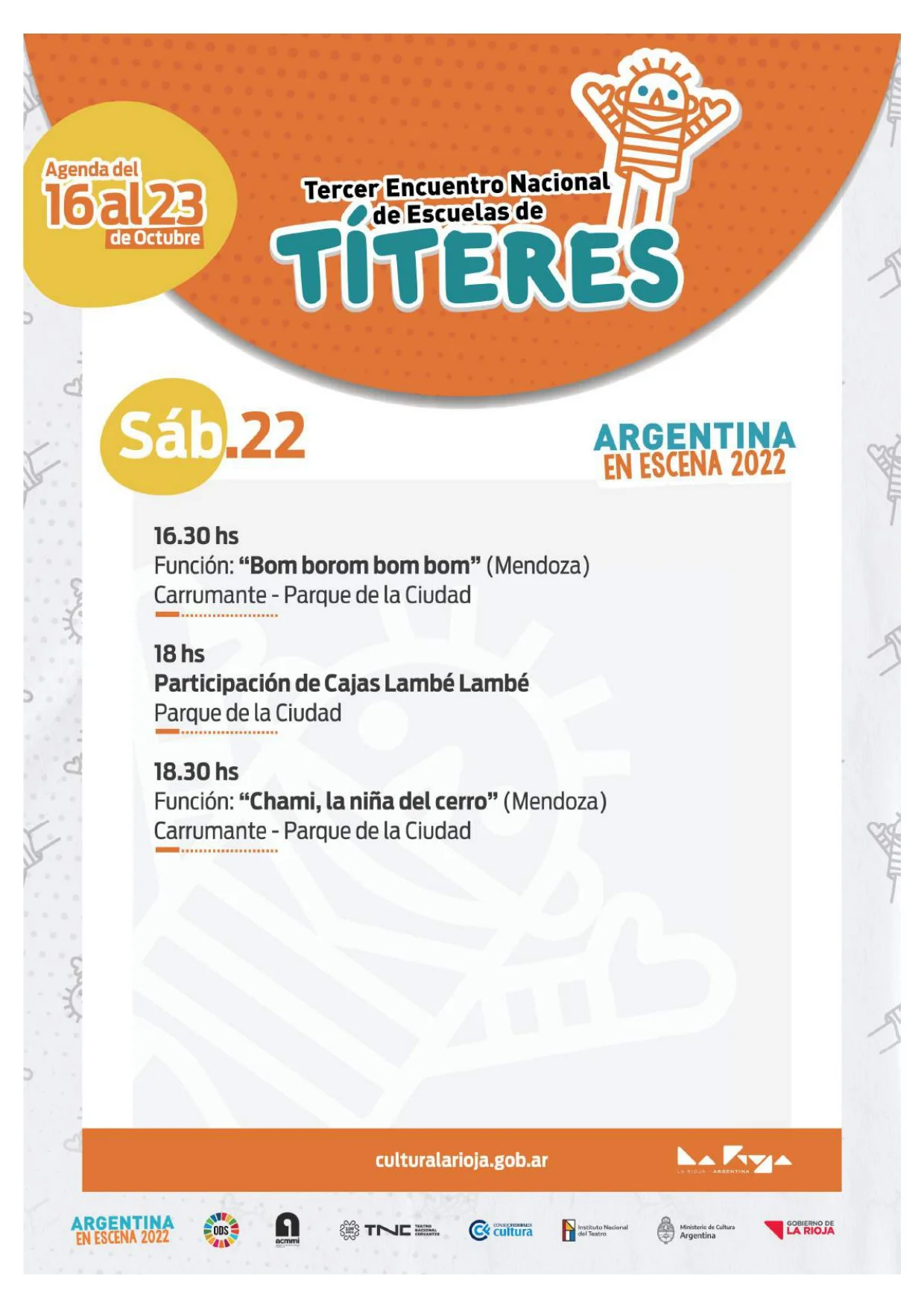 Últimos días de #ArgentinaEnEscena: Mirá la agenda completa 1 ARGENTINA EN ESCENA 2022 REGIONAL NUEVO CUYO 2022 page 0018