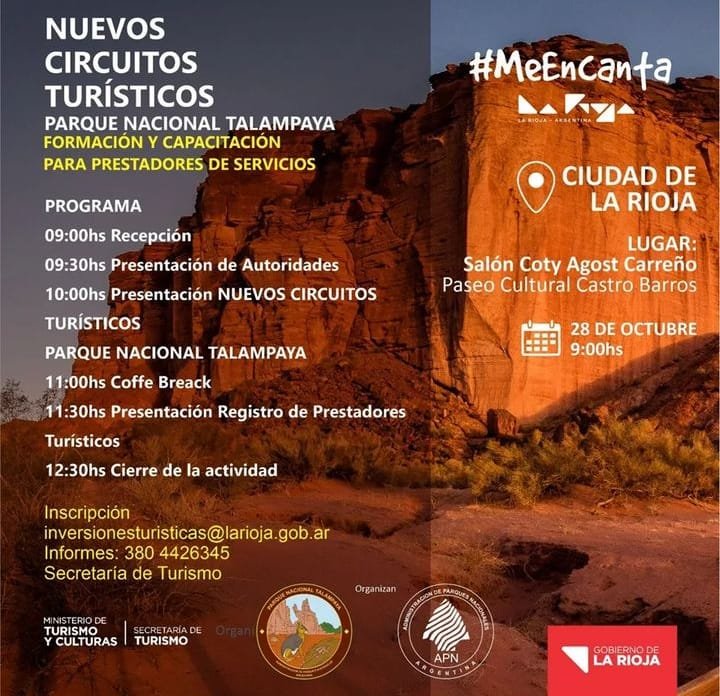 Talampaya: El 28 de octubre brindarán capacitación por los nuevos circuitos turísticos 2 bca7f287 3264 4a6e 8f01 018fd83ea127