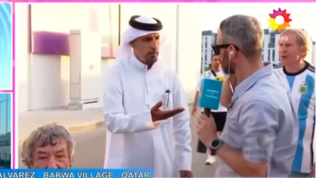 El momento de tensión y censura que vivió el Pollo Álvarez mientras transmitía en vivo desde Qatar pollo alvarez qatar
