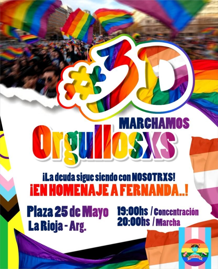 La Rioja realiza la 13° Marcha del Orgullo LGBTTIQ+ este sábado 1 WhatsApp Image 2022 12 02 at 20.34.00