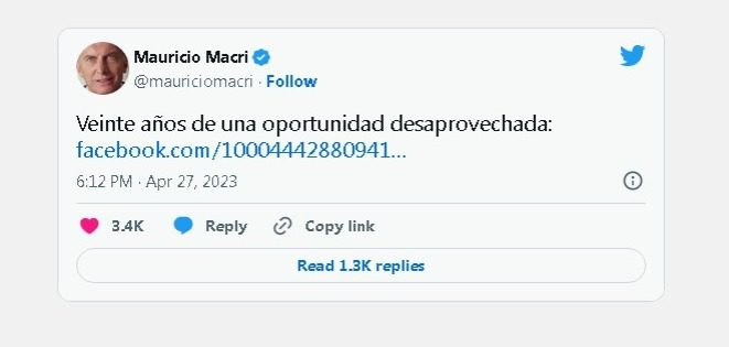 Para Macri la gestión de Néstor Kirchner fue una “oportunidad desaprovechada” 1 WhatsApp Image 2023 04 27 at 20.21.35