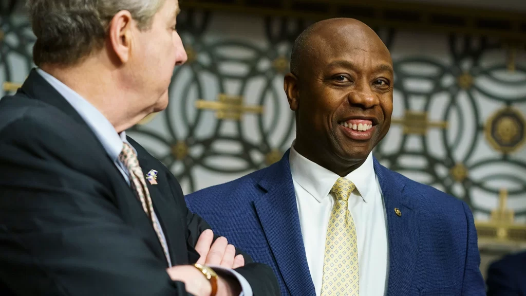 Tim Scott confirmó su candidatura a presidente de EEUU scotttim 051623gn01 w