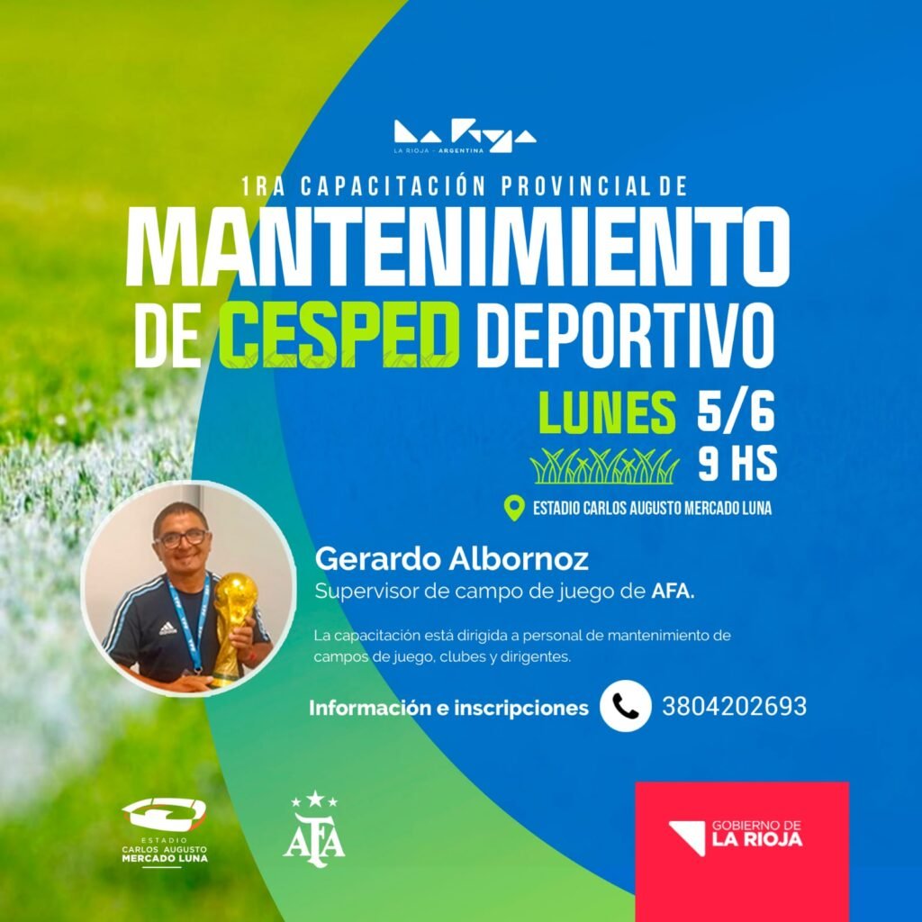 Dictarán la 1ra capacitación provincial de mantenimiento de césped deportivo 1 WhatsApp Image 2023 06 01 at 20.25.25