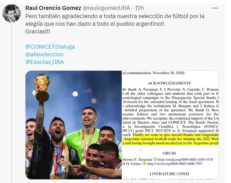Homenaje: Un hallazgo prehistórico llevará el nombre del "Dibu" Martínez 2 imagepng