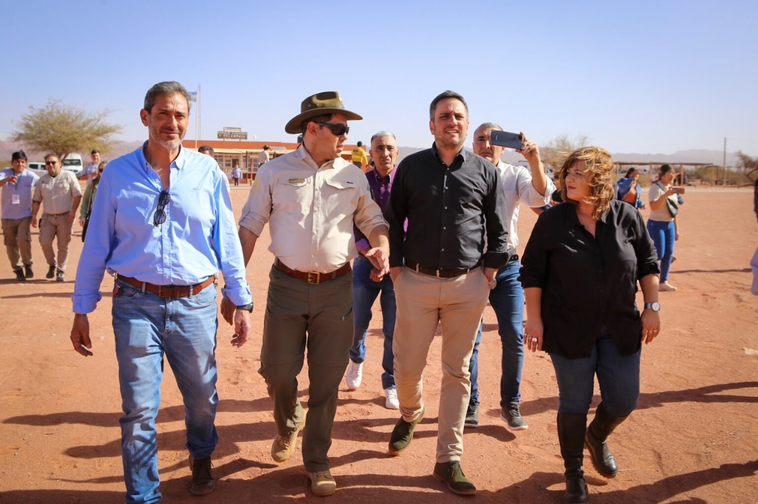 Juan Cabandié inauguró el nuevo portal de acceso del Parque Nacional Talampaya cabandie