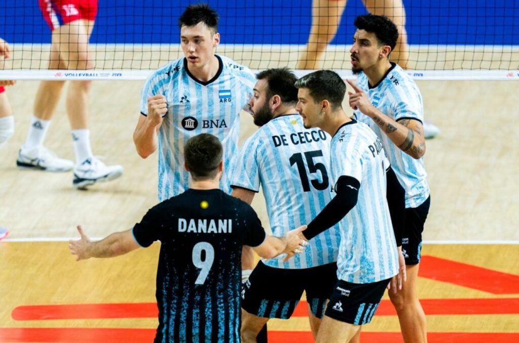 Argentina venció con autoridad a México en su debut en el Preolímpico de vóley seleccion argentina 41
