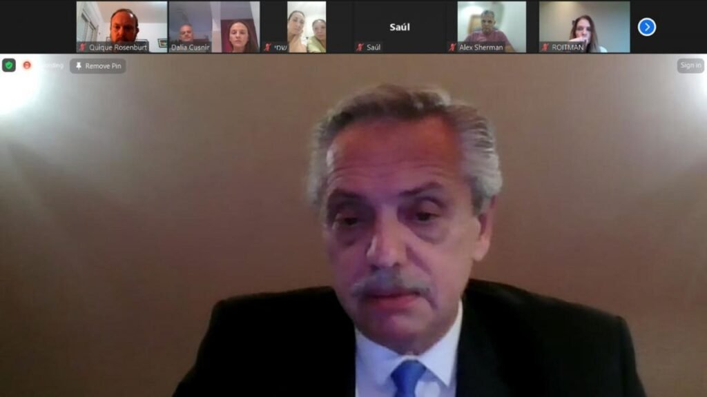 Alberto Fernández habló con familiares de rehenes en Israel 652c9768ef705 1200