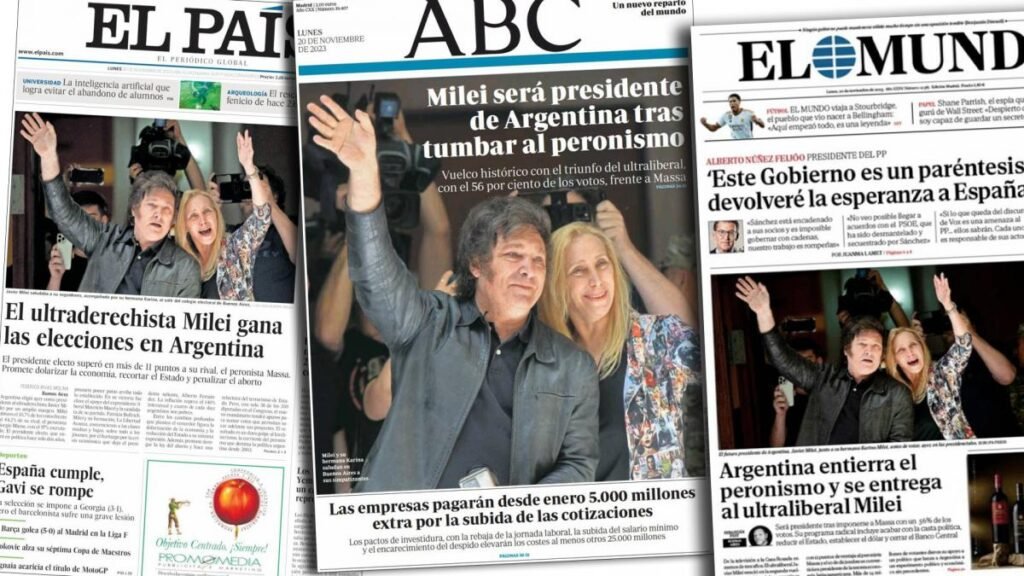 Diarios del mundo pulicaron sobre el triunfo de Javier Milei 655b584a5b03a 1200