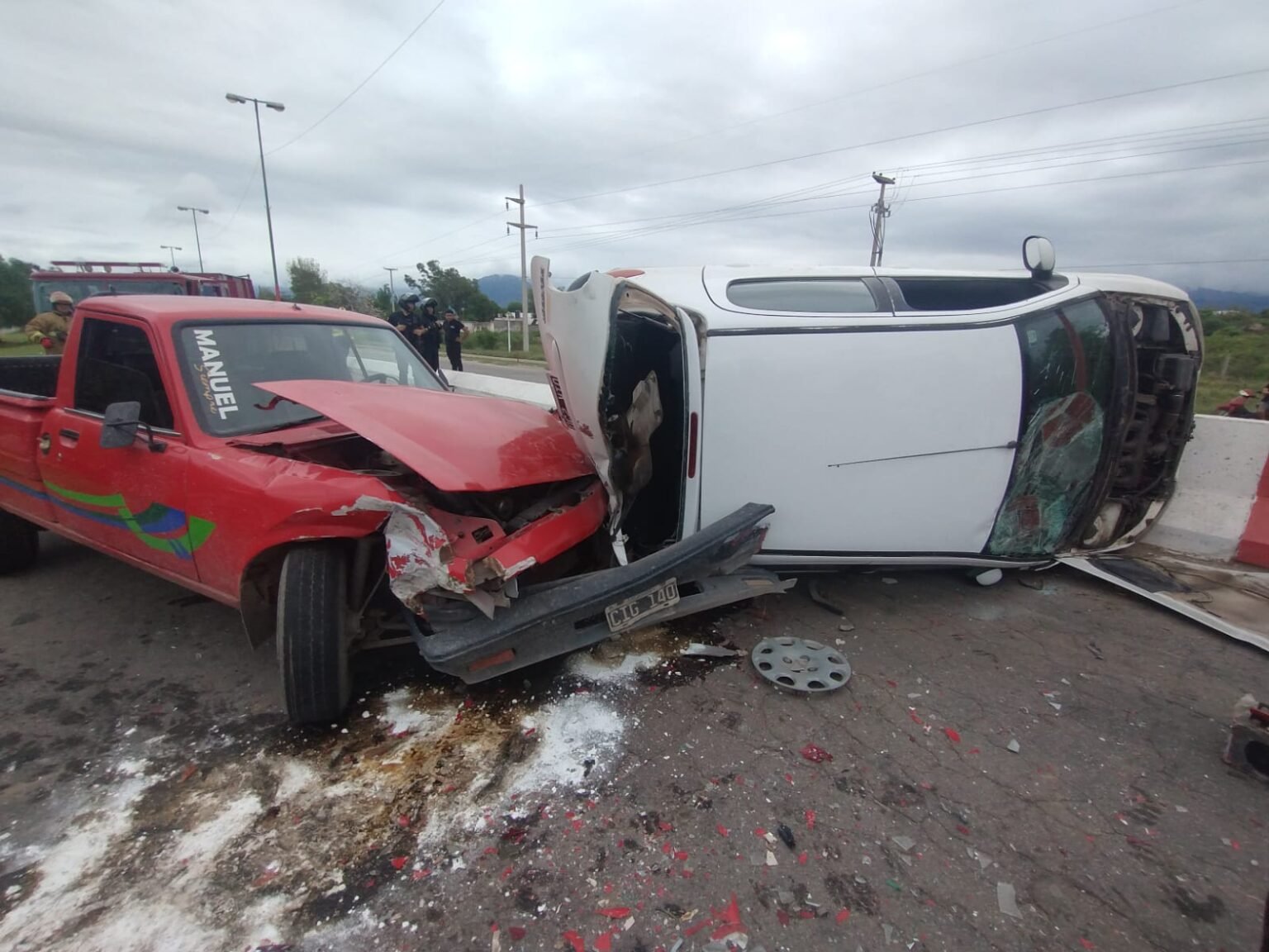 Espectacular choque en cadena seguido de vuelco en Ruta 5 IMG 20240224 WA0011