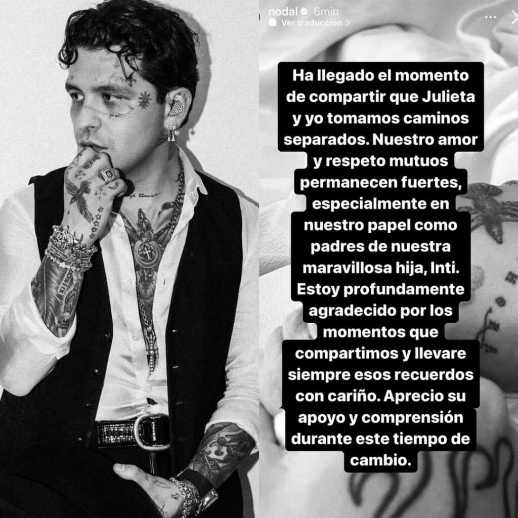 Christian Nodal y Cazzu anunciaron el fin de su relación sentimental 1 FB IMG 1716487097140