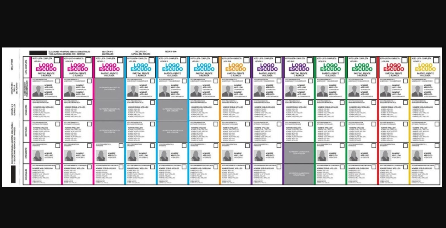 Diputados sancionó la Boleta Única de Papel que comenzará a usarse en las Elecciones 2025 boleta