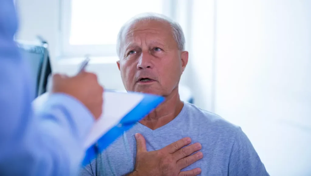 paciente con epoc en consulta medica foto freepik