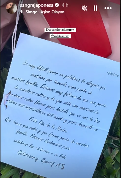 Cruce de flores y mensajes: Galatasaray homenajeó a Wanda y la China Suárez en el Día de la Madre 2 720 1 1