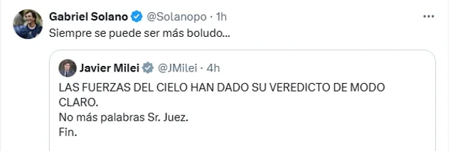 La oposición se unió para repudiar que Milei reaccionó con un meme a la elección de León XIV 1 solano