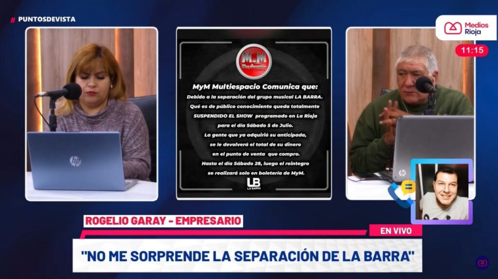 Tras 30 años de trayectoria, se separó "La Barra" y suspendió su show en La Rioja 2 WhatsApp Image 2025 06 26 at 11.20.55 AM