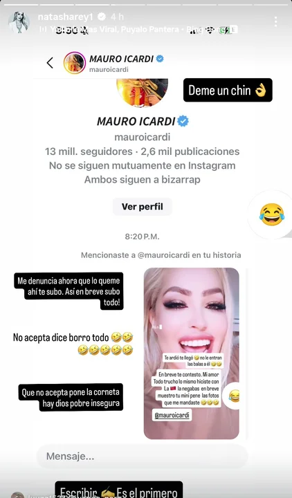 Natasha Rey se cansó de las burlas y expuso el video más íntimo de Mauro Icardi 1 ignatasha