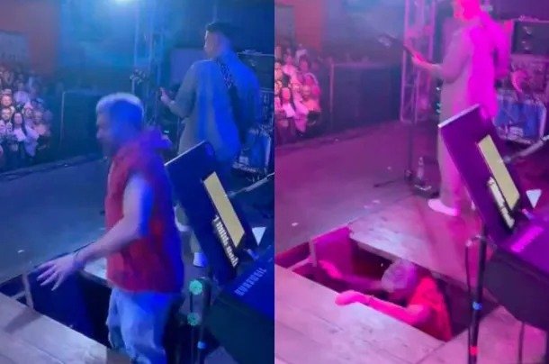 Grave accidente en Córdoba: el cantante de Dale Q’ Va se cayó del escenario en pleno recital WhatsApp Image 2025 08 10 at 7.42.07 PM