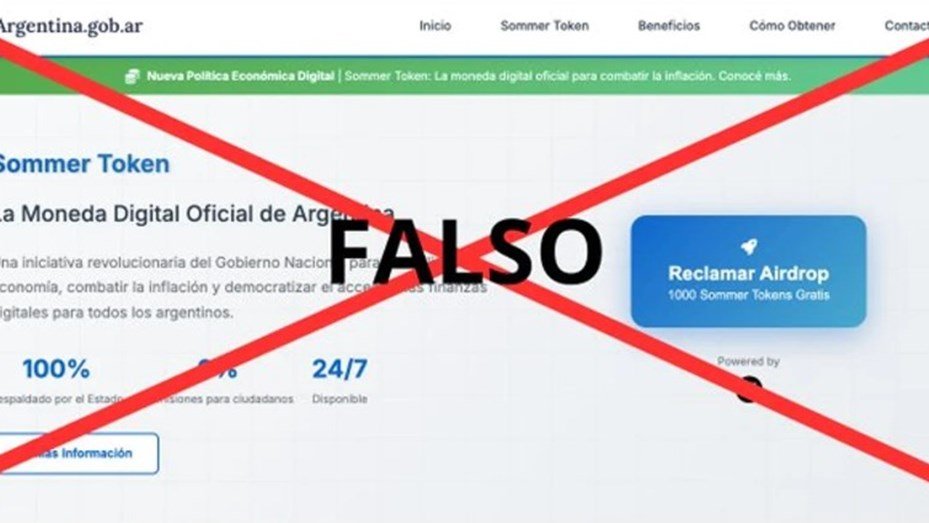 El Gobierno aclaró que es falso el sitio del Hospital Sommer que promocionaba una criptomoneda falso