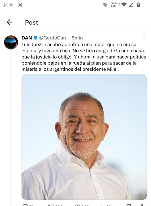 Deleznable posteo del "Gordo Dan" contra las personas discapacitadas y sus familias 1 posteo gordo dan
