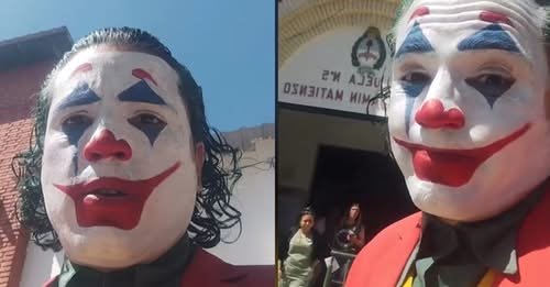 El «Jocker» argentino no pudo votar por tener la cara pintada jocker