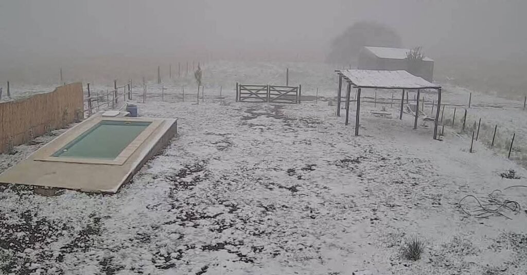 Nieve en Primavera: San Luis se cubrió de blanco tras la ola polar ola polar san luis