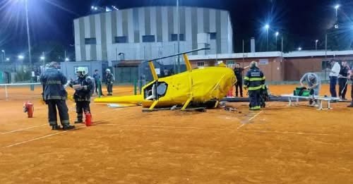 Cayó un helicóptero en una cancha de Tenis de Palermo 2425765641636154986
