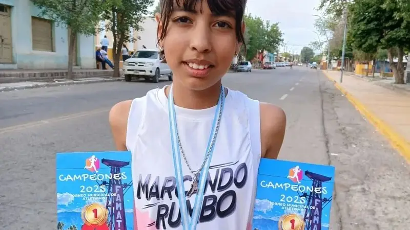De Famatina al podio: atleta riojana de 11 años que ganó la Milla de Oro alma