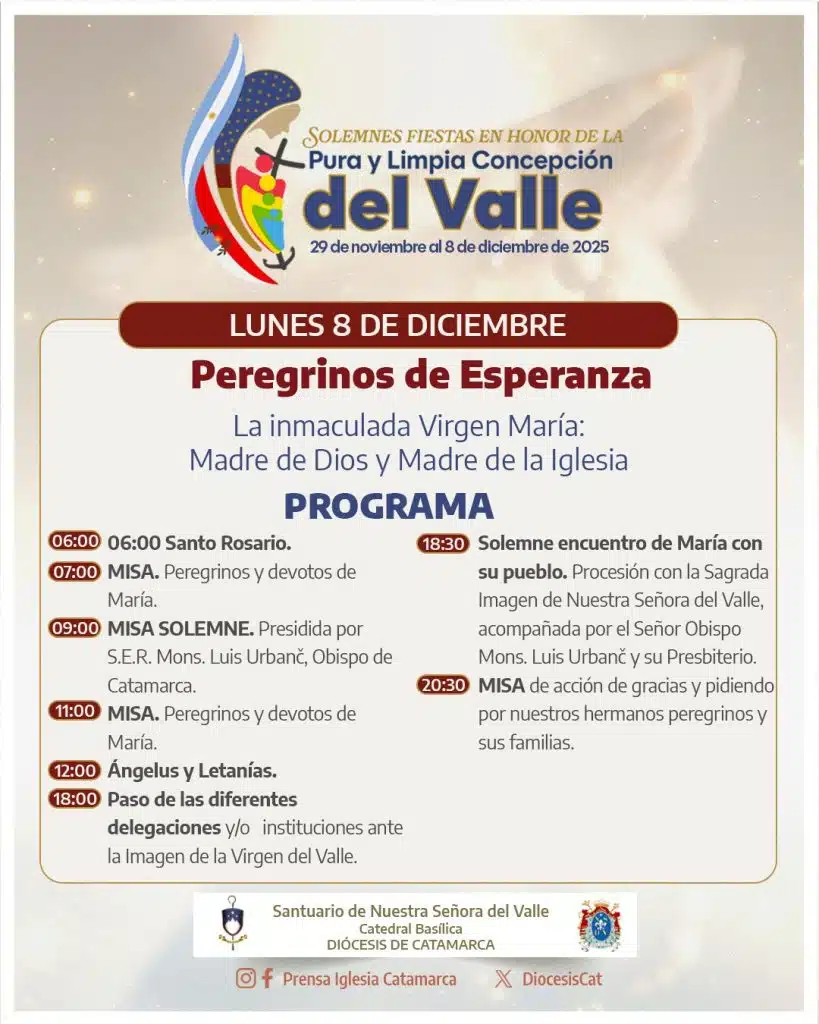 Cierre de las fiestas Marianas en Catamarca: programa, recorrido y transmisión 2 programa