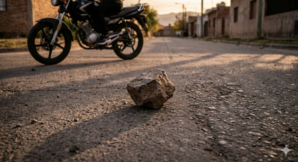 Detuvieron a un hombre en Famatina tras atacar a piedrazos a una motociclista piedrazo