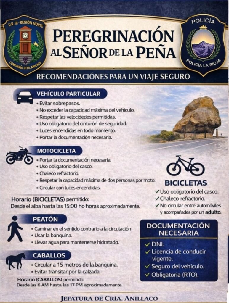 Operativo Señor de la Peña: brindan recomendaciones para un viaje seguro 1 658876448 1540833714717339 3562186383338618508 n