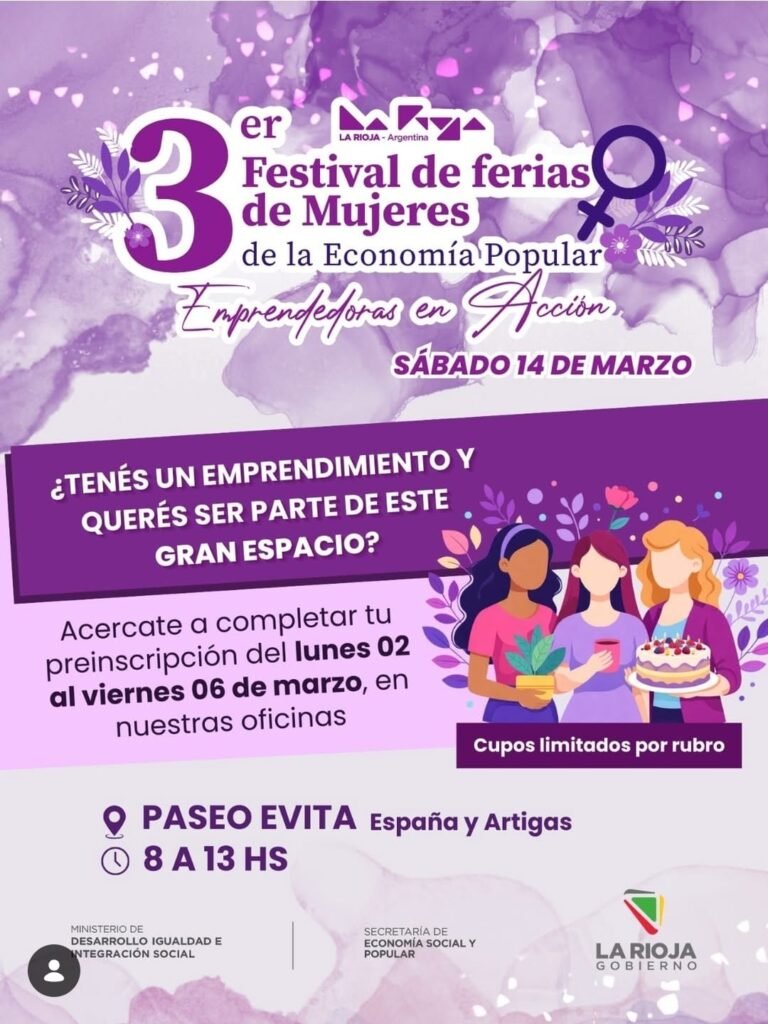Abrieron las preinscripciones para la Feria de Mujeres en el Paseo Evita 1 WhatsApp Image 2026 03 02 at 8.35.01 PM