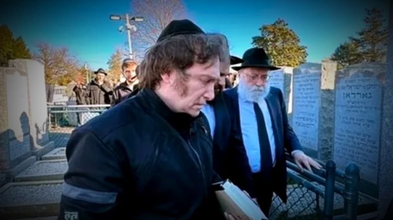 En medio del conflicto en Medio Oriente, Javier Milei y su comitiva visitaron la tumba del rebe Lubavitch en Nueva York javier milei rebe lubavitch