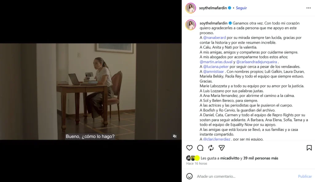 Thelma Fardin celebró la condena firme de Juan Darthés: “Ganamos otra vez” 1 thelmasi