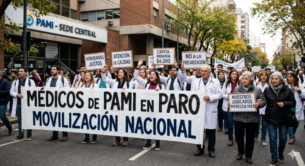 PAMI: médicos ratifican el paro y anuncian movilización para este miércoles en todo el país PAMI IA