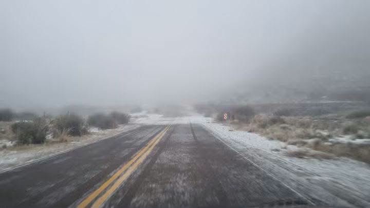 Precaución en Ruta 78: reportan neblina y presencia de nieve en el tramo Campanas, Famatina famatina