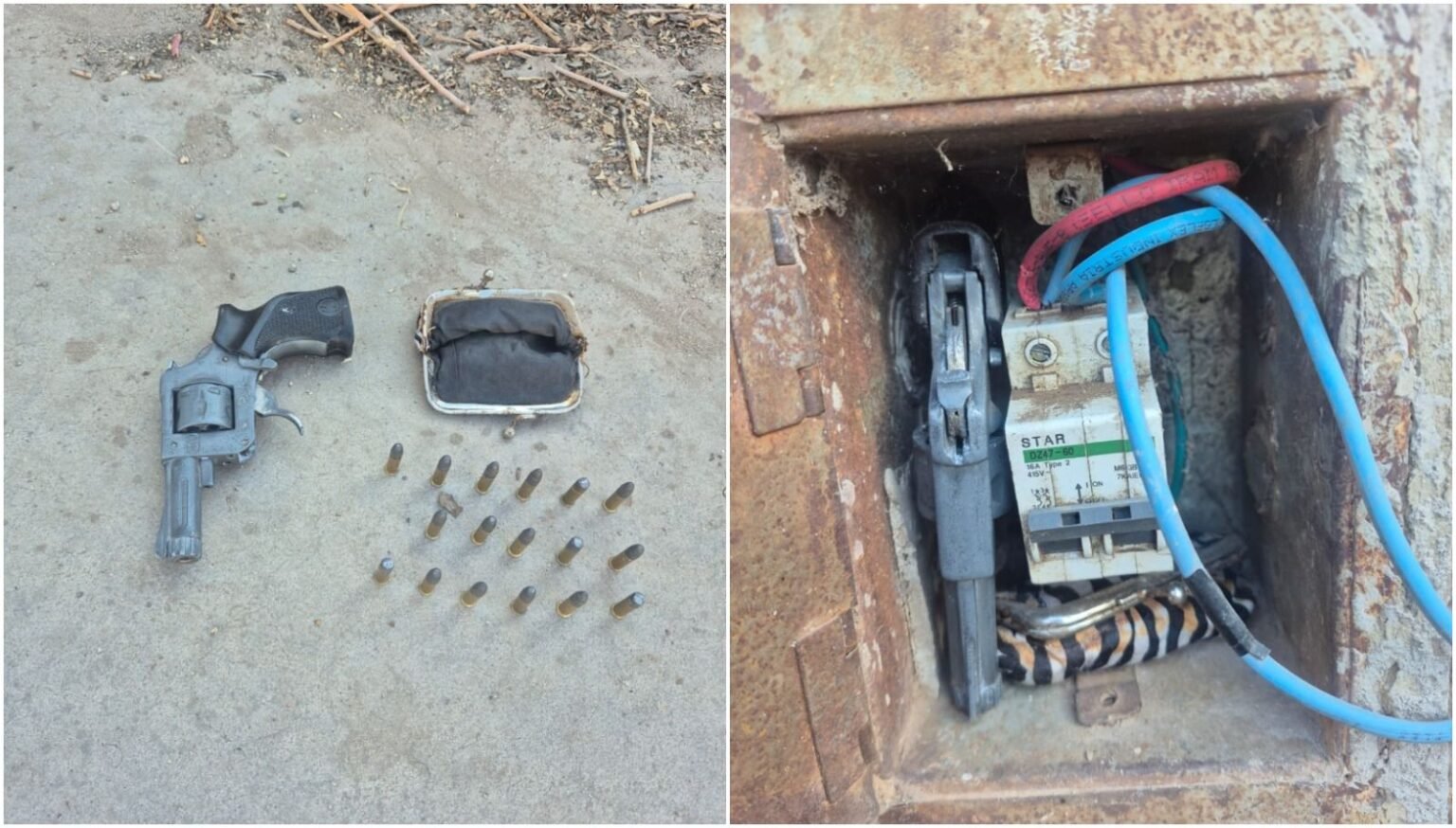 Hallazgo insólito en Chilecito: encontraron un revólver y cartuchos dentro del gabinete de un medidor de luz 348966 1786383391