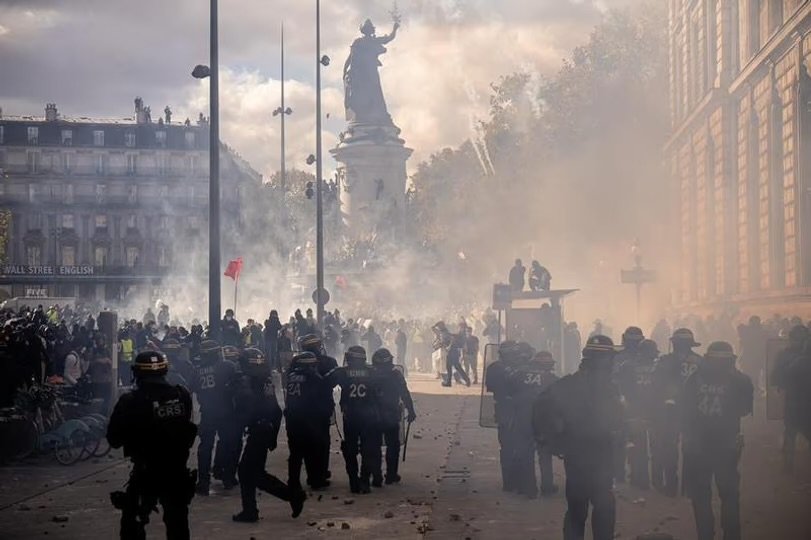 Violentas protestas en Alemania y Francia IMG 8470